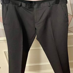 Kenneth Cole Reaction Mens Office Straight Fit Dress Pants Trousers Charcoal 34